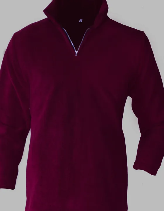 Bordo yarım fermuarlı tüy tutmaz polar ceket